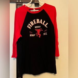 Men’s fireball baseball T-shirt